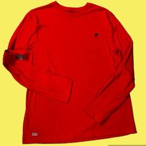 Fila sport long sleeve top, Orange men's size L